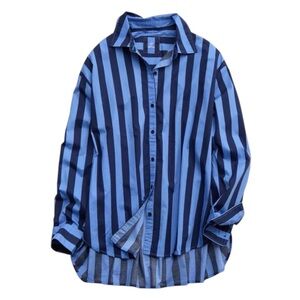 aerie Good Day Striped Oversized Button Down M/L
